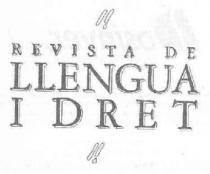 REVISTA DE LLENGUA I DRET.