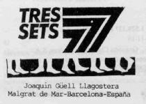 TRES SETS JOAQUIN GUELL LLAGOSTERA MALGRAT DE MAR- BARCELONA- ESPAÑA