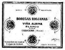 BODEGAS RIOJANAS VIÑA ALBINA BLASCO CENICERO (RIOJA)