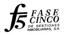 F5 FASE CINCO DE GESTIONES INMOBILIARIAS, S.A.