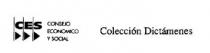 CES CONSEJO ECONOMICO Y SOCIAL COLECCION DICTAMENES