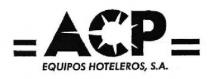 ACP EQUIPOS HOTELEROS, S.A.