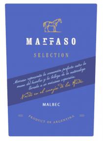 MARRASO SELECTION NACIDO EN EL CORAZÓN DE LOS ANDES MALBEC PRODUCT OF ARGENTINA