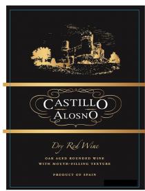 CASTILLO ALOSNO Dry Red Wine OAK AGED ROUNDED WINE WITH MOUTH - FILLING TEXTURE PRODUCT OF SPAIN