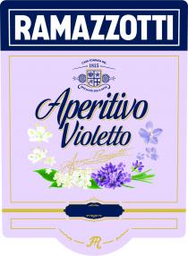 RAMAZZOTTI APERITIVO VIOLETTO casa fondata nel 1815 specialita della ditta Ausano Ramazzotti