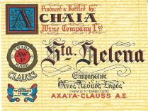 ACHAIA Wine Company Sta. Helena Επιτραπέζιος Οίνος Λευκός Ξηρός ΑΧΑΪΑ CLAUSS Α.Ε.