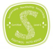 Sustainable Nachhaltig Sostenibile Certified Level 1 SÜDTIROL ALTO ADIGE