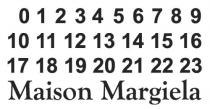 0123456789 10 11 12 13 14 15 16 17 18 19 20 21 22 23 Maison Margiela