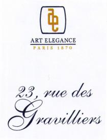 ae ART ELEGANCE PARIS 1870 23, rue des Gravilliers