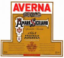 AVERNA AMARO SICILIANO Specialità Assoluta DAL 1868 FRATELLI AVERNA CALTANISSETTA