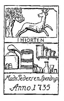 I HIORTEN Mads Pedersen Spendrup Anno 1735