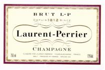 BRUT L-P DEPUIS 1812 SINCE Laurent-Perrier CHAMPAGNE ELABORÉ PAR LAURENT-PERRIER TOURS-SUR-MARNE FRANCE BRUT PRODUCE OF FRANCE NM-235-001 12%Vol. 750 ml