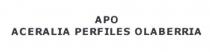 APO ACERALIA PERFILES OLABERRIA