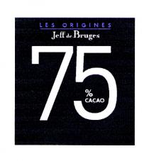 LES ORIGINES Jeff de Bruges 75% CACAO