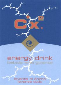Cx2 energy drink bebida energizante levanta el ánimo levanta todo