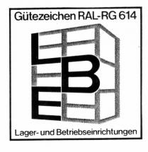 Gütezeichen RAL-RG 614 LBE Lager-und Betriebseinrichtungen