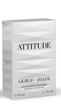 ATTITUDE GIORGIO ARMANI EAU DE TOILETTE POUR HOMME VAPORISATEUR NATURAL SPRAY e 50 ml 1.7 FL.OZ.