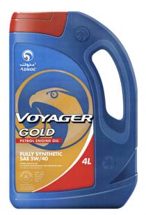 ADNOC VOYAGER GOLD PETROL ENGINE OIL FULLY SYNTHETIC SAE 5W/40 4L PETROL ENGINE OIL ULTIMATE PERFORMANCE FOR PREMIUM CARS