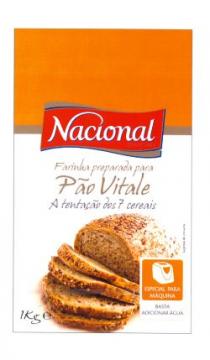 Nacional Pâo Vitale - Farinha preparada para A tentação dos 7 cereais - ESPECIAL PARA MÁQUINA - 1 Kg e - BASTA ADICIONAR ÁGUA