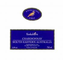 KOOKABURRA 1997 Kookaburra CHARDONNAY SOUTH EASTERN AUSTRALIA CHATENOIS PTY LTD Piccadilly South Australia 5151 12.5% vol. Produce of Australia. 750 ml