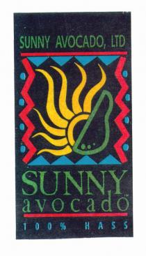 SUNNY AVOCADO, LTD SUNNY avocado 100% HASS