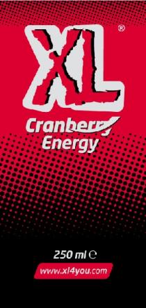 XL Cranberry Energy 250 ml e www.xl4you.com