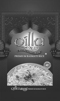 Qílla excel EXTRA LONG GRAIN PREMIUM BASMATI RICE AGED TO PERFECTION Qílla excel PREMIUM BASMATI RICE