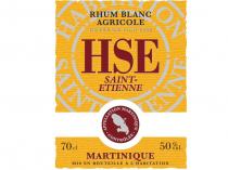 HSE SAINT-ETIENNE RHUM BLANC AGRICOLE APPELLATION MARTINIQUE CONTRÔLÉE MARTINIQUE MIS EN BOUTEILLE À L'HABITATION