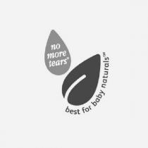 NO MORE TEARS BEST FOR BABY NATURALS & LEAF DESIGN