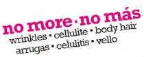 NO MORE · NO MÁS WRINKLES·CELLULITE·BODY HAIR·ARRUGAS·CELULITIS·VELLO