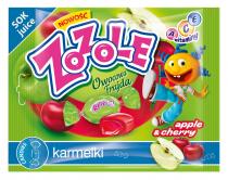 SOK juice NOWOŚĆ ZoZoLE A C E witaminy Owocowa Frajda ZoZoLE apple & cherry CANDIES karmelki