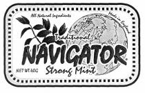 All Natural Ingredients Traditional NAVIGATOR Strong Mint Made in England NET WT.40G