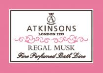 A ATKINSONS LONDON 1799 REGAL MUSK Fine Perfumed Bath Line