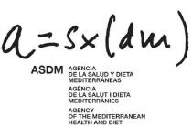 a=sx(dm) ASDM Agencia de la Salud y Dieta Mediterráneas. Agéncia de la Salut i Dieta Mediterránies. Agency of the Mediterranean Health and Diet
