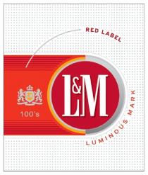 L & M 100's RED LABEL LUMINOUS MARK