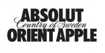 ABSOLUT COUNTRY OF SWEDEN ORIENT APPLE