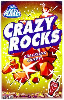 CRAZY PLANET CRAZY ROCKS CRACKLING CANDY Net 7g e Cola