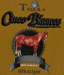 tequila cinco blancos made in mexico 100% de Agave