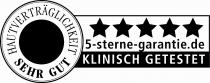 HAUTVERTRÄGLICHKEIT SEHR GUT 5-sterne-garantie.de KLINISCH GETESTET
