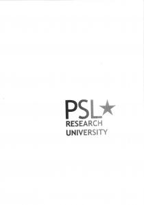 PSL RESEARCH UNIVERSITY