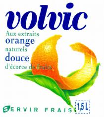 volvic Aux extraits orange naturels douce d'écorce de fruits SERVIR FRAIS 1,5 L