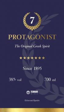 7 PROTAGONIST The Original Greek Spirit Since 1895 38 % vol 700 ml TERROIR WINES Ελληνικό Προϊόν