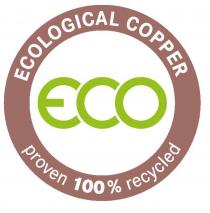ECOLOGICAL COPPER ECO proven 100% recycled