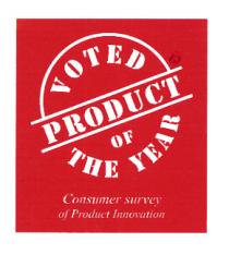 VOTED PRODUCT OF THE YEAR Consumer survey of Product Innovation