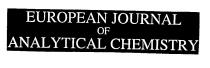 EUROPEAN JOURNAL OF ANALYTICAL CHEMISTRY