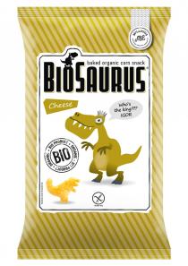 Cheese UCT ORGANIC Illustration photo / lustračné foto baked organic corn snack . BIÓSAURUS PRODUCT BIO P BIO ) ORGANIC BIO A SK - 001-009 CERTIFIED CLLOYD'S ML S O Who's the king ??? IGOR IC PRODUCTS