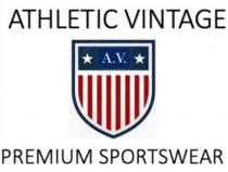 ATHLETIC VINTAGE A.V . PREMIUM SPORTSWEAR