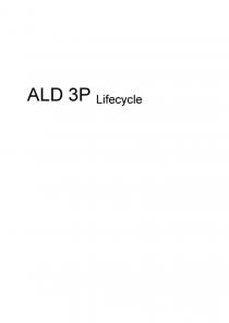 ALD 3P Lifecycle