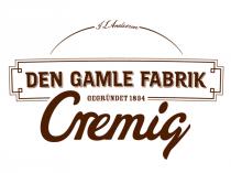 J L Andersen DEN GAMLE FABRIK GEGRÜNDET 1834 Cremig