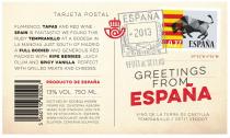 GREETINGS FROM ESPAÑA FLAMENCO,TAPAS AND RED WINE-SPAIN IS FANTASTIC!WE FOUND THIS RUBY TEMPRANILLO AT A BODEGA IN LA MANCHA JUST SOUTH OF MADRID.